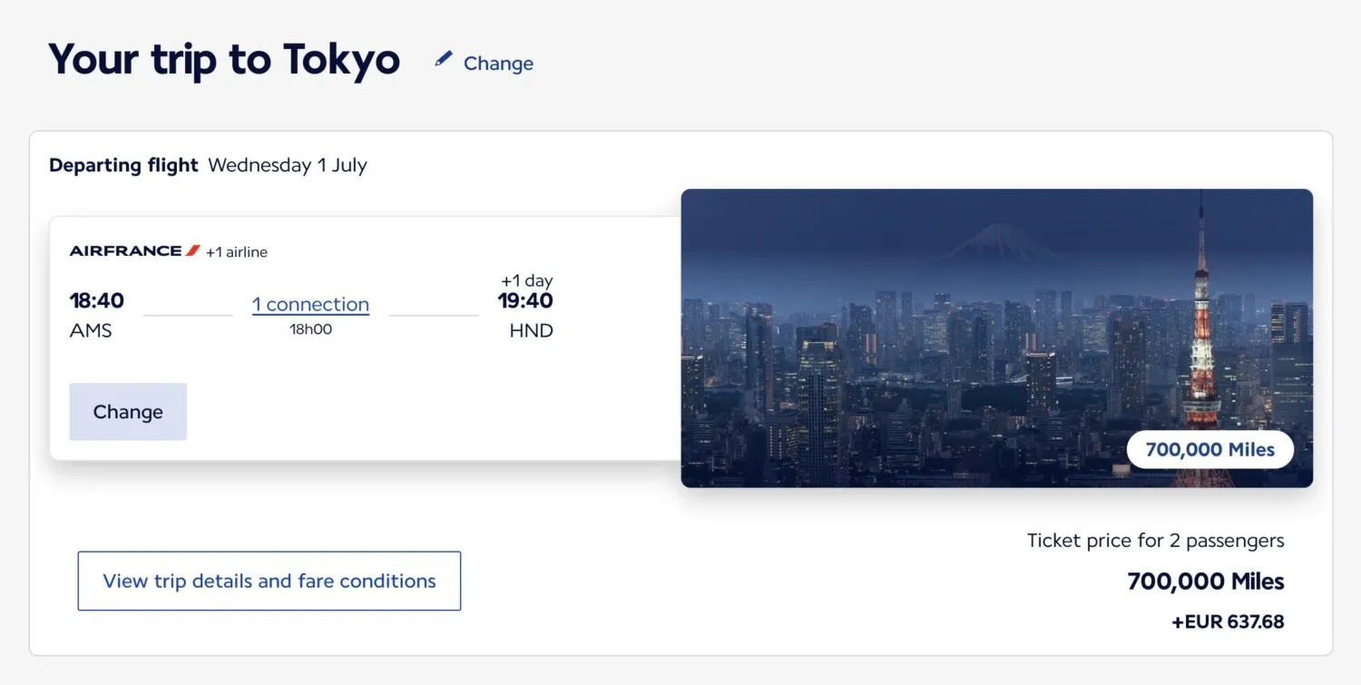 Met 2 personen in Air France La Première naar Tokio