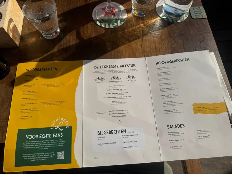 Menu Loetje