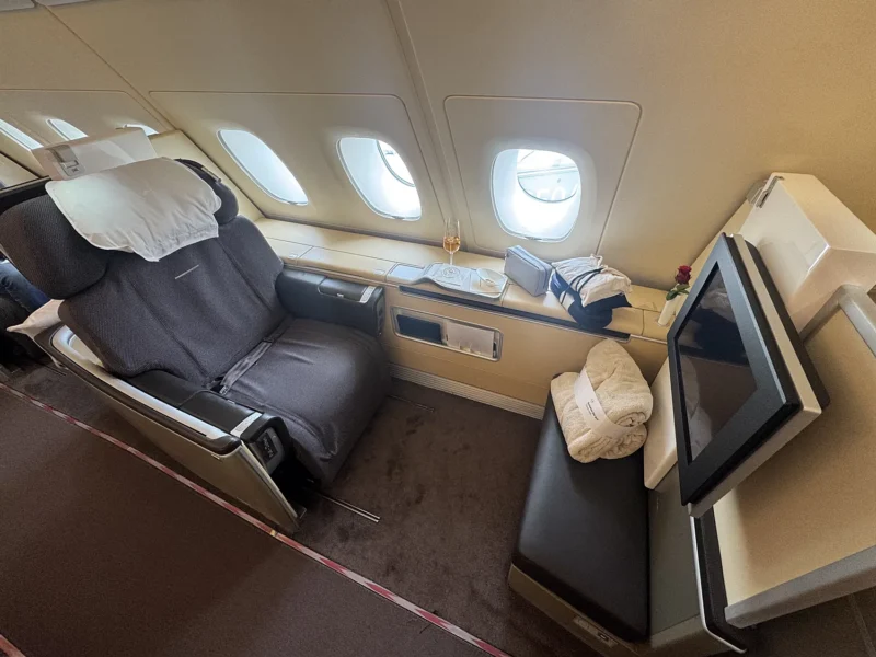 Lufthansa First class stoel op de A380