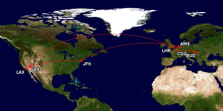 Error fare naar Las Vegas